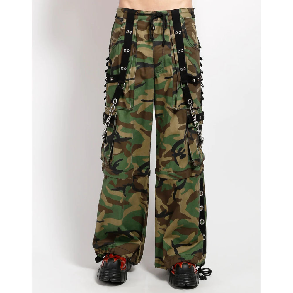 Tripp NYC - Jungleland Camo Wide leg trousers - Zip- off - Green